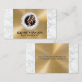 マイクの保持 |大理石金ゴールドメタル 名刺 (正面/裏面)