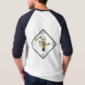 マイクのDoughboysの青い袖のワイシャツ Tシャツ (裏面)
