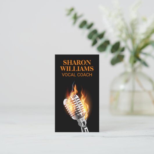 マイクをオン火 名刺 (スタンド正面)