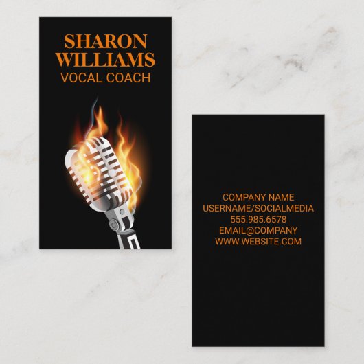 マイクをオン火 名刺 (正面/裏面)