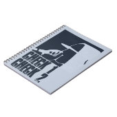 マイクをフード付きスウェットシャツで叩く男 ノートブック (左側)