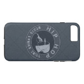 マイクをフード付きスウェットシャツで叩く男 Case-Mate iPhoneケース (裏面(横))