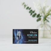 マイクを使う人 名刺 (スタンド正面)