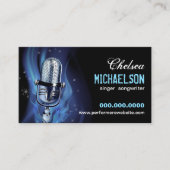 マイクを使う人 名刺 (正面)