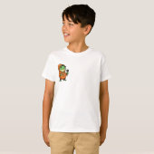 マイクを持つラッパーカエル 子供服 Tシャツ (正面フル)