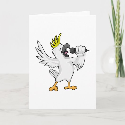 マイクを持つ歌手としてのパラオット カード (正面)