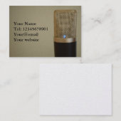マイクを背景(明) 名刺 (正面/裏面)