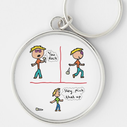 マイクを落とす キーホルダー (正面)