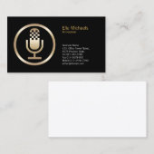 マイクアイコンプロフェッショナルアナウンサーBusinessCard 名刺 (正面/裏面)