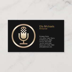 マイクアイコンプロフェッショナルアナウンサーBusinessCard 名刺