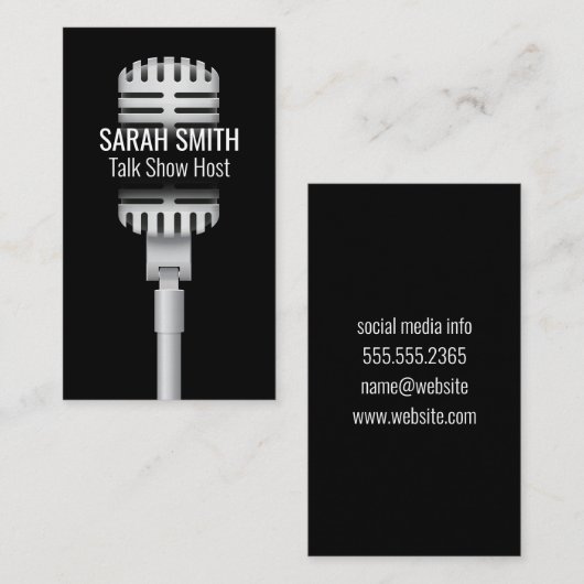 マイクアイコン | デジタル音波 名刺 (正面/裏面)