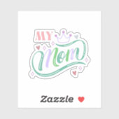 マイクイーンMOMとハート シール (シート)