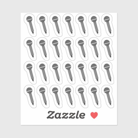 マイクカラオケコンサートPodcast武城プランナー シール (シート)