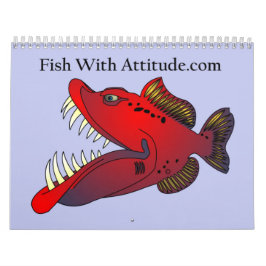 マイククウィン著態度のコレクションを持つ魚 カレンダー