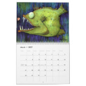 マイククウィン著態度のコレクションを持つ魚 カレンダー (3月 2027)