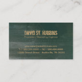 マイクグリーン背景歌手 名刺 (裏面)