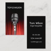 マイクシンガー音楽名刺 名刺 (正面/裏面)