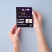 マイクスタイリッシュ、ポッドキャスター、ポッドキャ広告スト チラシ (手)