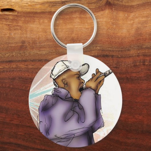 マイクチェックのキーチェーン キーホルダー (正面)