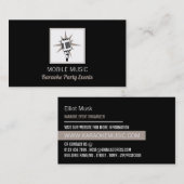 マイクデザイン、カラオケイベント主催者 名刺 (正面/裏面)