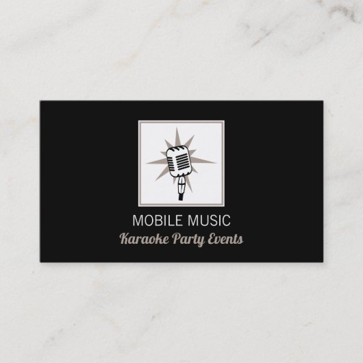 マイクデザイン、カラオケイベント主催者 名刺 (正面)