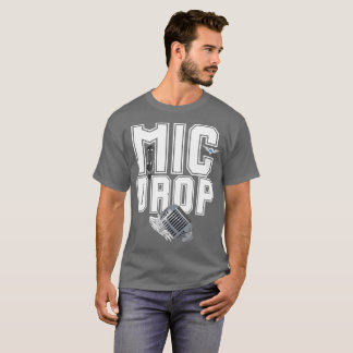 マイクドロップミュージックタイポグラフィTシャツ Tシャツ