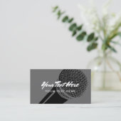 マイクビジネスカードテンプレートのロゴデザイン 名刺 (スタンド正面)