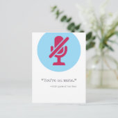 マイクミュートだよ / 2020年のZoomあるある ポストカード (スタンド正面)