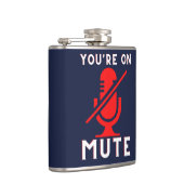 マイクミュートの面白いZoomミーム フラスク (右)