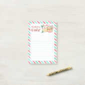 マイクリスマスウィッシュリス親愛トのサンタウォーター色 ポストイット (デスク上)