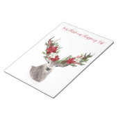 マイクリスマスショッピングリストフェスティバルディアメモ帳 ノートパッド (アングル)