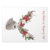 マイクリスマスショッピングリストフェスティバルディアメモ帳 ノートパッド (正面)