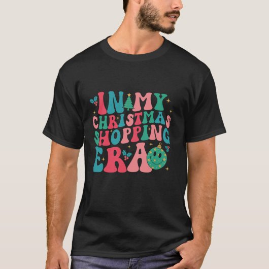 マイクリスマスショッピング時代GroovyクリスマスおもしろいChr Tシャツ (正面)