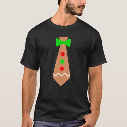 マイクリスマステイパジャマクリスマスおもしろいジンジャーブレッドマン Tシャツ (正面)