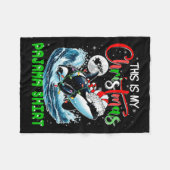 マイクリスマスパジャマサンタオルカシー動物愛好家キ フリースブランケット (正面(横))