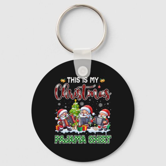 マイクリスマスパジャマ3サンタ遊のアコーディオン キーホルダー (正面)
