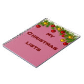 マイクリスマスリストのノート ノートブック (左側)