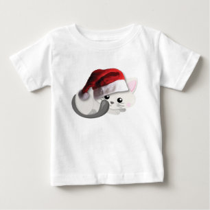 マイクリスマス子猫 ベビーTシャツ