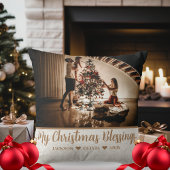 マイクリスマス恵みカスタムの写真と文字 クッション