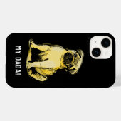 マイクリーム色のパグベビーケースメイトiPhoneケース Case-Mate iPhoneケース (裏面 (横))