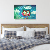 マイクレセントフクロウキャンバスプリント キャンバスプリント (インサイチュ (寝室))