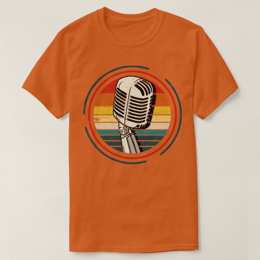マイクレトロ歌手 Tシャツ (デザイン正面)