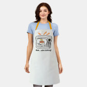 マイクロおもしろい波ホーム料理 エプロン (着用した状態)