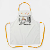 マイクロおもしろい波ホーム料理 エプロン (正面)