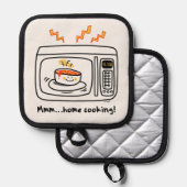 マイクロおもしろい波ホーム料理 鍋敷き (正面/裏面)