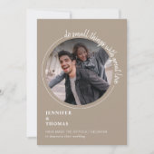 マイクロウェディングの発表 砂漠の砂 招待状 (正面)