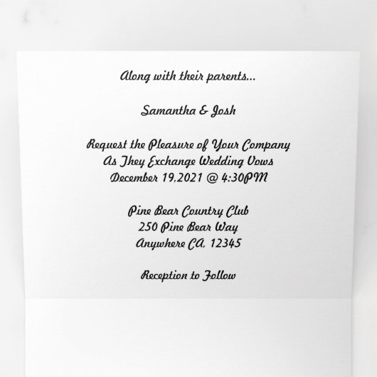 マイクロウェディング+日付コンボ3つ折り形式で保存 三つ折りプログラム (内部最初)