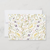 マイクロエレガント春植物学花模様結婚ズ 出欠カード (裏面)