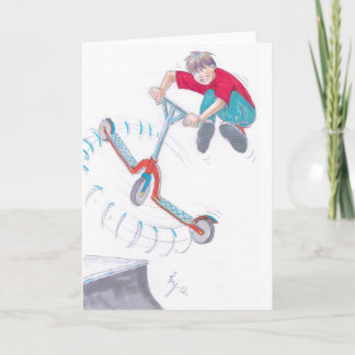 マイクロスクーターのトリック漫画 カード