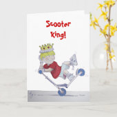 マイクロスクーター漫画のスタントスクーターのライダー カード (黄色い花)